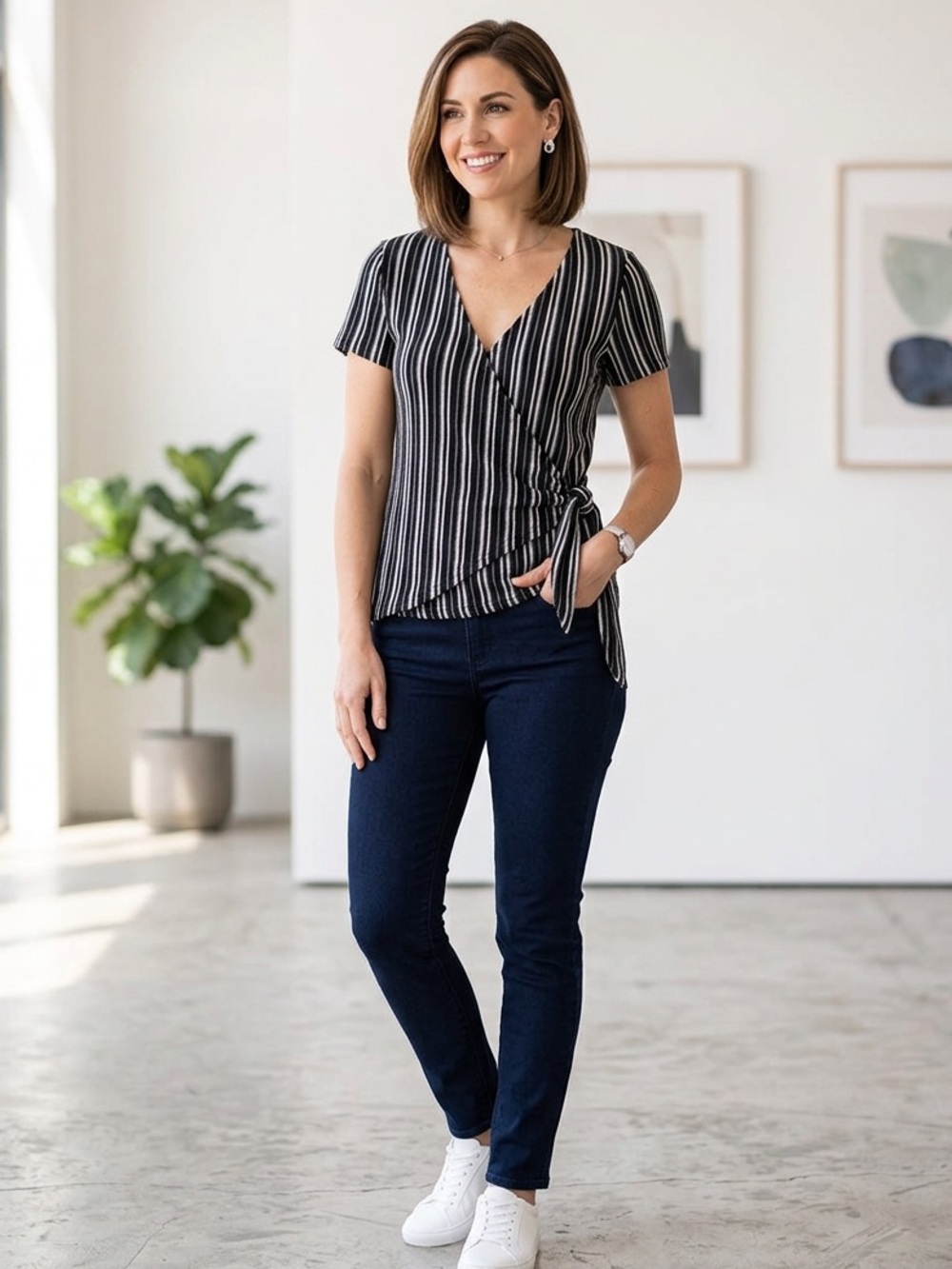 Lucky Brand Wrap Top